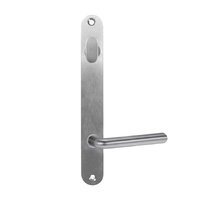 Lockwood 5904 Round End Plate With Turn and 104 Lever Satin Chrome 5904/104SC