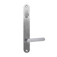 Lockwood 5904 Round End Plate With Turn and 106 Lever Satin Chrome 5904/106SC