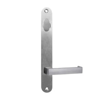 Lockwood 5904 Round End Plate With Turn and 111 Lever Satin Chrome 5904/111SC