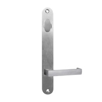 Lockwood 5904 Round End Plate With Turn and 112 Lever Satin Chrome 5904/112SC