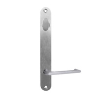 Lockwood 5904 Round End Plate With Turn and 118 Lever Satin Chrome 5904/118SC