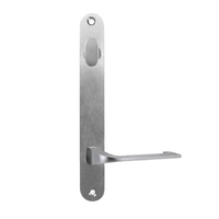 Lockwood 5904 Round End Plate with Turn and 124 Lever Satin Chrome 5904/124SC