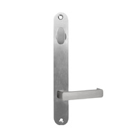 Lockwood 5904 Round End Plate with Turn and 131 Lever Satin Chrome 5904/131SC
