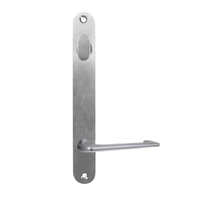 Lockwood 5904 Round End Plate with Turn and 132 Lever Satin Chrome 5904/132SC