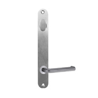 Lockwood 5904 Round End Plate with Turn and 144 Lever Satin Chrome 5904/144SC