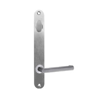 Lockwood 5904 Round End Plate With Turn and 155 Lever Satin Chrome 5904/155SC