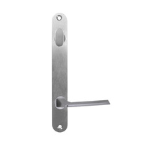 Lockwood 5904 Round End Plate With Turn and 178 Lever Satin Chrome 5904/178SC