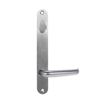 Lockwood 5904 Round End Plate With Turn and 180 Lever Satin Chrome 5904/180SC