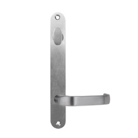 Lockwood 5904 Round End Plate With Turn and 74 Lever Satin Chrome 5904/74SC