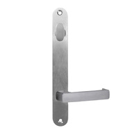Lockwood 5904 Round End Plate With Turn and 76 Lever Satin Chrome 5904/76SC
