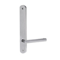 Lockwood 5905 Round End Plate with 155 Lever Satin Chrome 5905/155SC