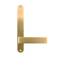 Lockwood 5905 Round End Plate with 90 Lever Polished Brass 5905/90PB
