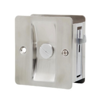 Lockwood Cavity Sliding Door Lock 7300SSSDP Privacy Satin Stainless Steel