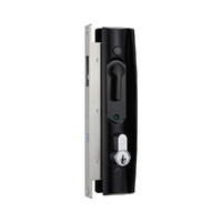 Lockwood Sliding Security Door Lock Black No Cylinder 8653BLK