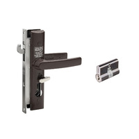 Lockwood Security Screen Door Lock Brown w/ Cylinder 8654BRNC