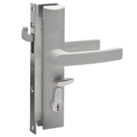 Lockwood 8654SILC Hinge Security Door Lockset with Cylinder Silver