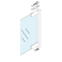 Lockwood 985-350SSS Glass Door Hinge Pivot Kit Heavy Duty Adjustable (PTO 62)