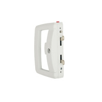 Lockwood 9A1A2/5PWHI Onyx Sliding Patio Door Lock Slim Outer Pull White