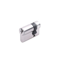 Interlock C4 Euro Half Cylinder 31/10mm Fixed Cam 5 Pin Keyed Alike Satin Chrome Pearl P33045AU29 (9555-502SC)