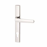 Lockwood Door Handle Palladium Aria Lever On Long Plate Silver PL4/85/27PPCSILVER