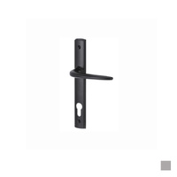 Lockwood Palladium Door Handle Double Cylinder Set 85mm Pitch & L1 Lever Black & Satin Chrome Pearl