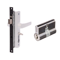 Whitco Security Screen Door Lock Tasman MK2 w/ Key Cylinder White W892116 