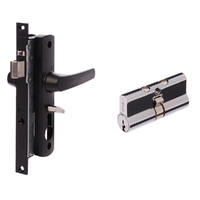 Whitco Security Screen Door Lock Handle Tasman MK2 Black + C4 Cylinder W892117