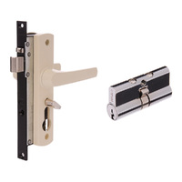 Whitco Security Screen Door Lock Handle Tasman MK2 Primrose with C4 Cylinder W892119 