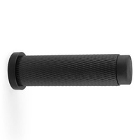 Alexander and Wilks Brunel Knurled Cylinder Door Stop Black AW600-75-BL