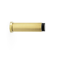 Alexander and Wilks Reeded Projection Cylinder Door Stop 75mm Satin Brass PVD AW602-75-SBPVD