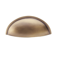 Alexander and Wilks Quieslade Cup Pull Handle 57mm Antique Brass AW909AB