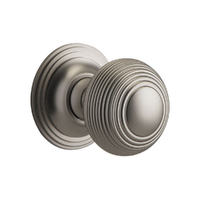 Iver Guildford Door Knob on Round Rose Satin Nickel 0229