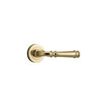 Iver Verona Door Lever Handle on Round Rose Polished Brass 0310