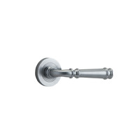 Iver Verona Door Lever Handle on Round Rose Brushed Chrome 0315