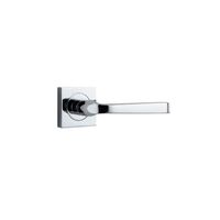 Iver Annecy Door Lever Handle on Square Rose Pair Chrome Plated 0394