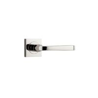 Iver Annecy Door Lever Handle on Square Rose Pair Polished Nickel 0398