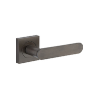 Iver Bronte Door Lever Handle on Square Rose Passage Signature Brass 0401