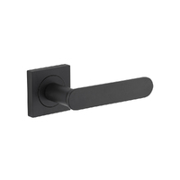 Iver Bronte Door Lever Handle on Square Rose Passage Matt Black 0403