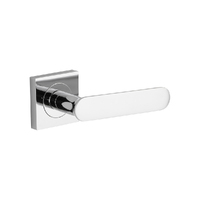Iver Bronte Door Lever Handle on Square Rose Passage Polished Chrome 0404