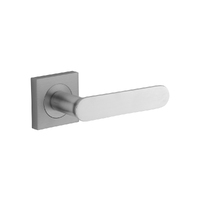 Iver Bronte Door Lever Handle on Square Rose Passage Brushed Chrome 0405