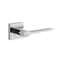 Iver Como Door Lever Handle on Square Rose Passage Polished Chrome 0434