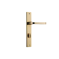 Iver Annecy Lever on Rectangular Backplate Privacy Polished Brass 10208P85