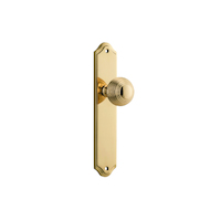 Iver Guildford Door Knob on Shouldered Backplate Passage Polished Brass 10330