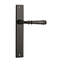 Iver Verona Lever Handle on Rectangular Backplate Passage Signature Brass 10706