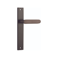 Iver Bronte Door Lever Handle on Rectangular Backplate Passage Signature Brass 10748