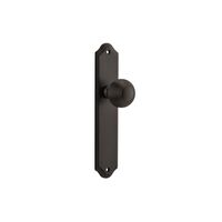 Iver Guildford Door Knob on Shouldered Backplate Passage Signature Brass 10830