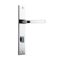Iver Annecy Lever Handle on Rectangular Backplate Privacy Chrome Plated 11708P85