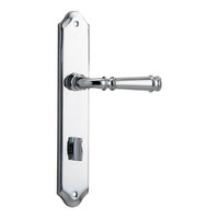 Iver Verona Lever Handle on Shouldered Backplate Privacy Chrome Plated 11718P85