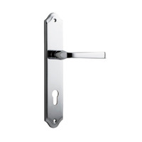 Iver Annecy Lever Handle on Shouldered Backplate Euro Chrome Plated 11720E85