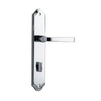 Iver Annecy Lever Handle on Shouldered Backplate Privacy Chrome Plated 11720P85